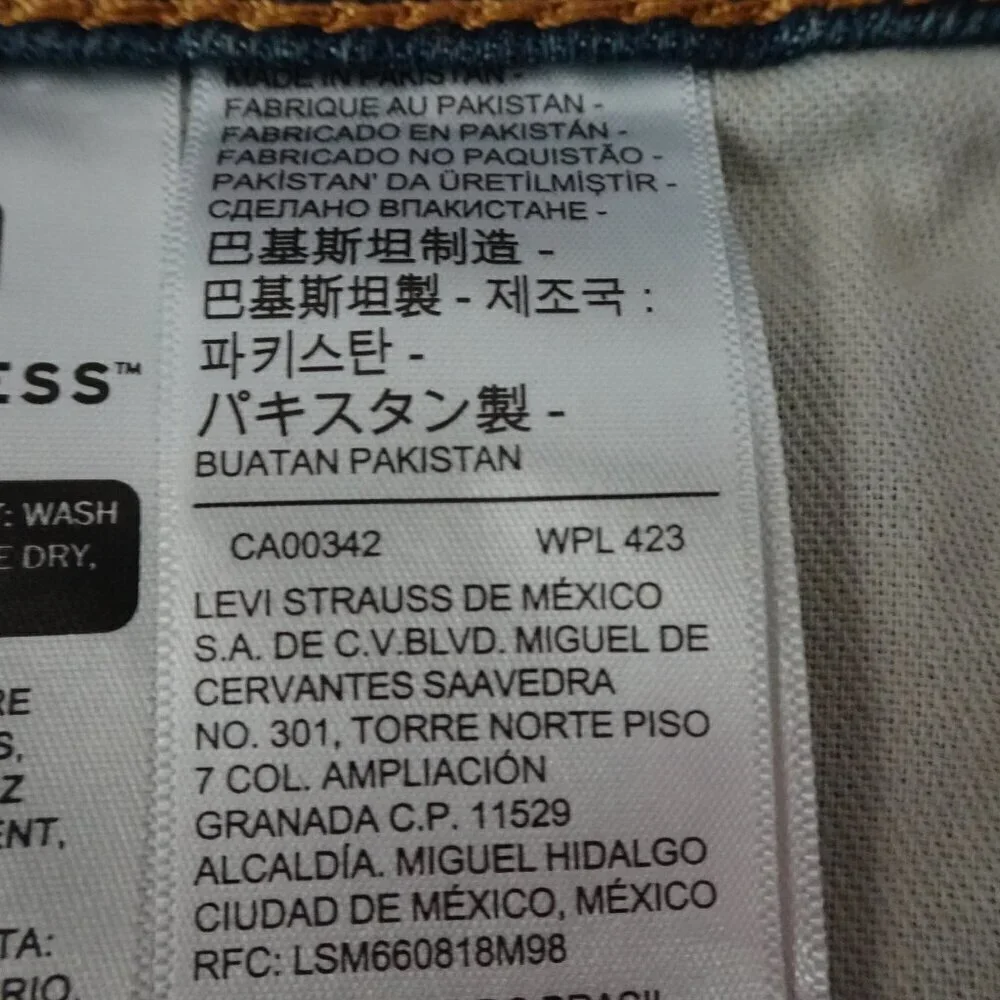 Levi's 511 Slim Jeans Men's Size 40x32 Blue Denim Stretch